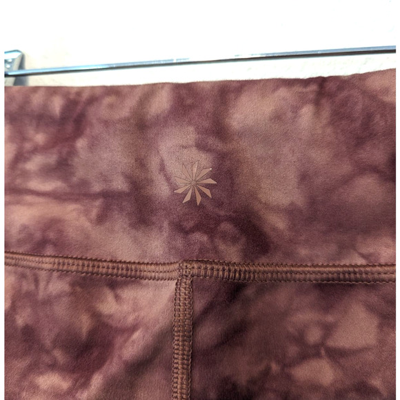 Athleta Girls Mauve Rose Tie Dye LeggingsSize: Junior girls XL/14 - Picture 3 of 5